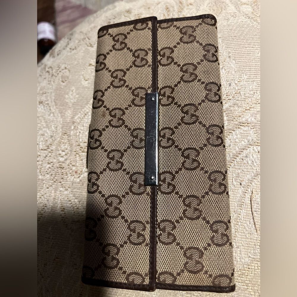 Authentic Monogram Long Gucci Wallet - image 1